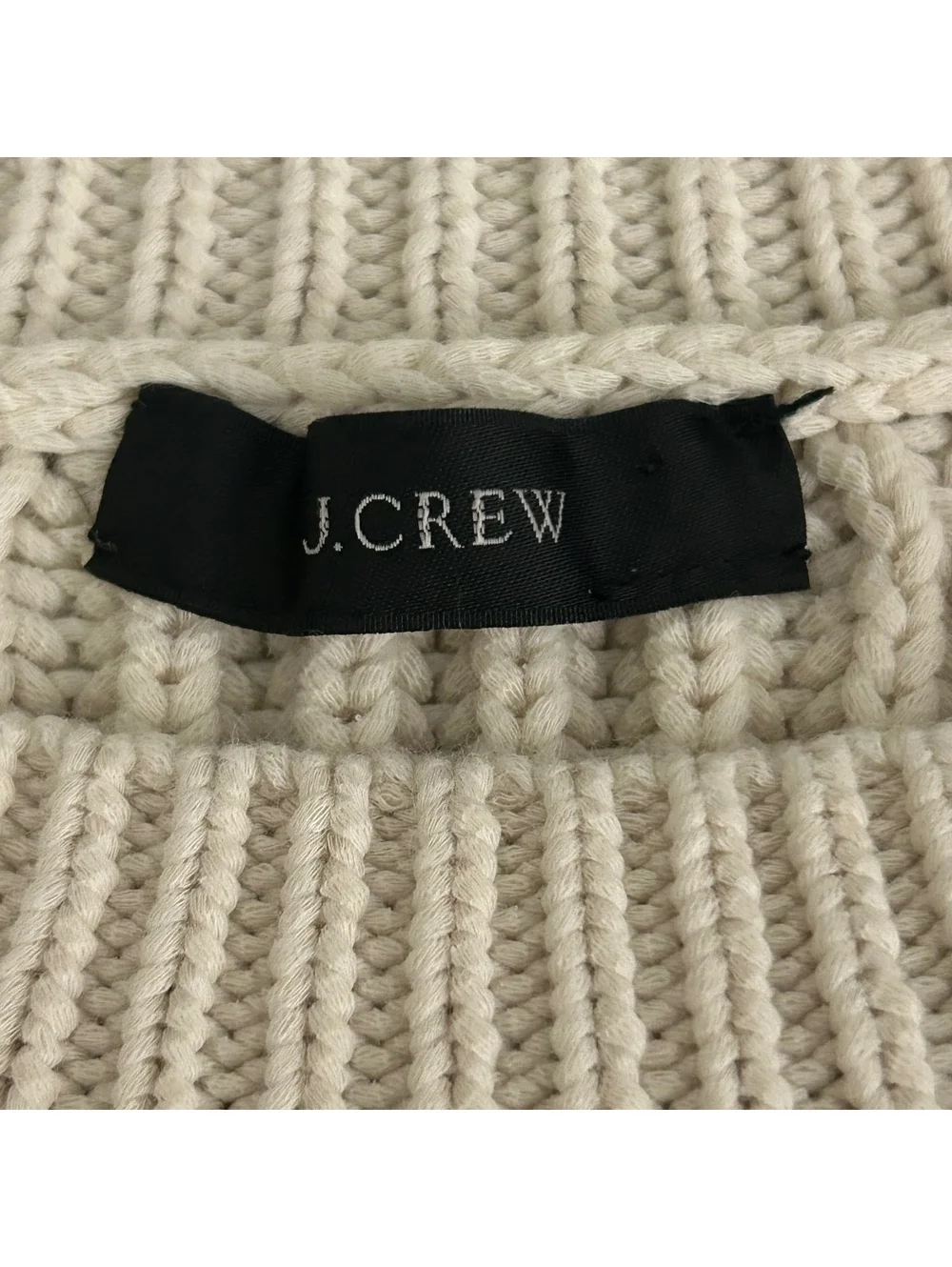 J Crew Sweater Womens Size XL Cream Chunky Knit Long Sleeve Casual Capsule